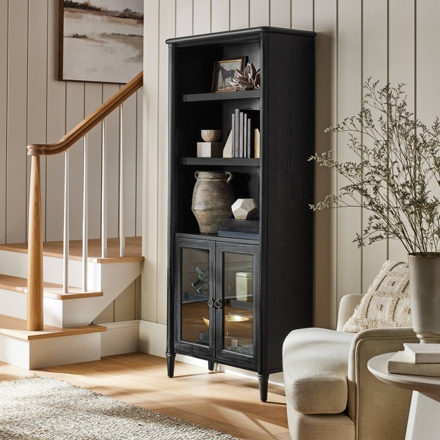 Killybrooke Glass Accent Cabinet Black Designed With Studio Mcgee