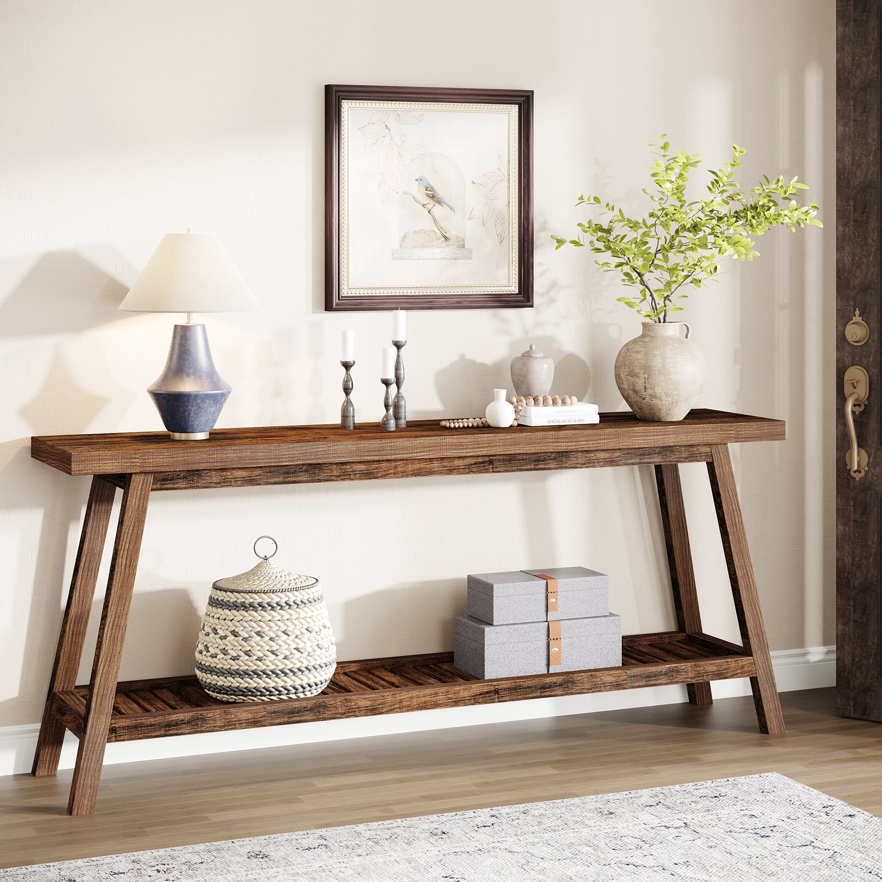 Farmhouse Console Table, 70.9