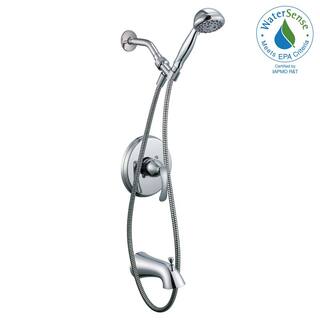 Glacier Bay Edgewood Single-Handle 3-Spray Tub and Shower Faucet in Chrome (Valve Included) HD873X-4101