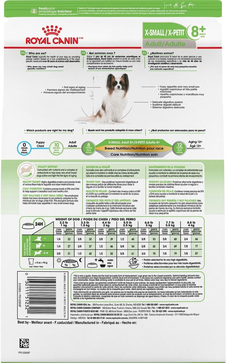 Royal Canin Size Health Nutrition X-Small Mature +8 Dry Dog Food