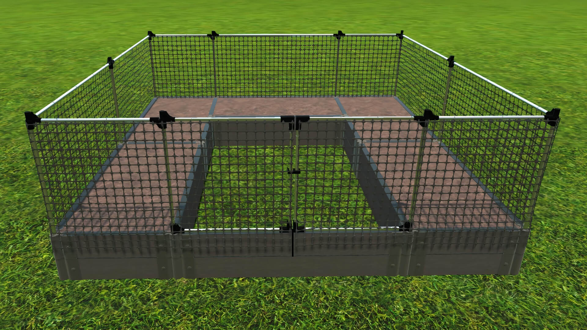 Walk-In 'Alamo' 8' x 8' Animal Barrier Raised Garden Bed - 2