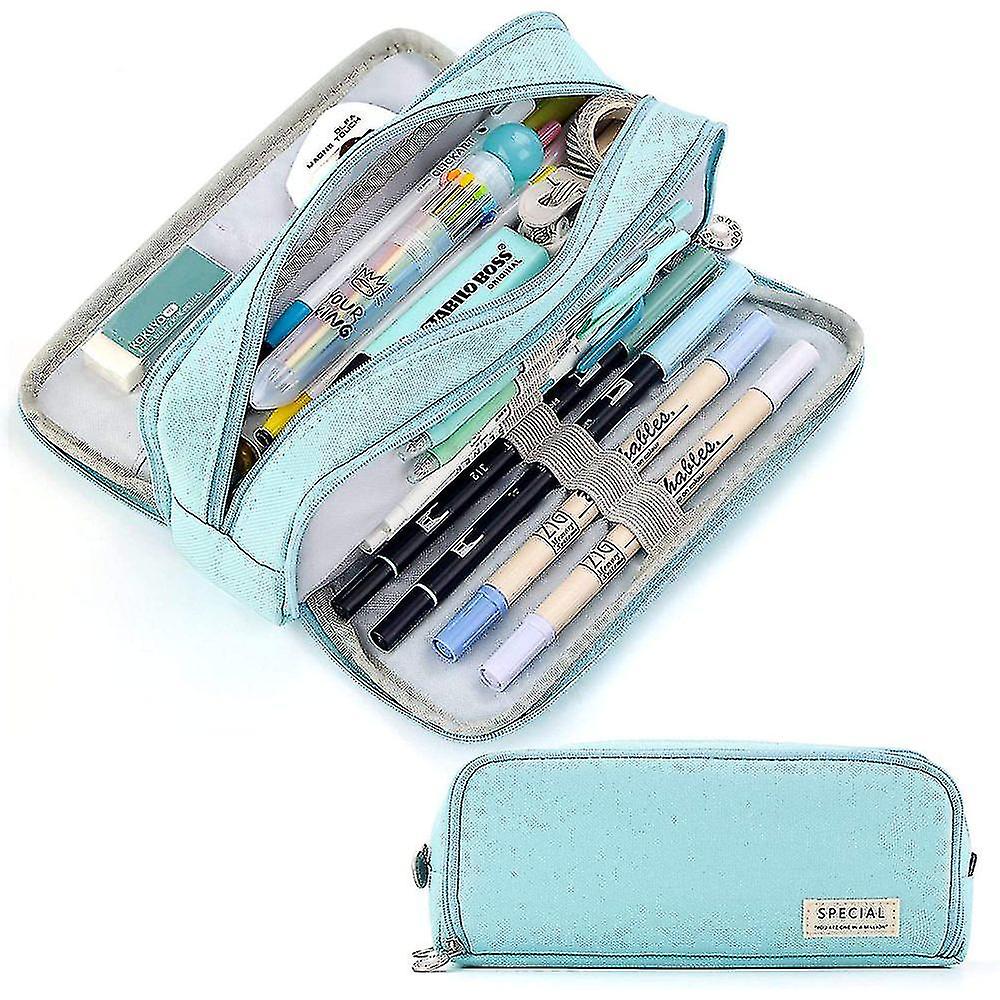 Capacity Pencil Pouch With 3 Compartments School Bag For Kids Teenage