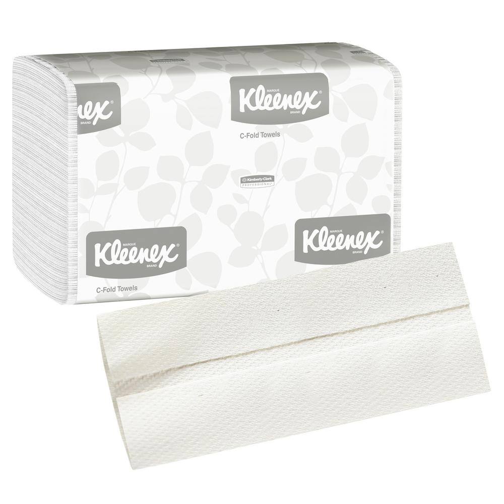 Kleenex C-Fold White Paper Towels 10 18 x 13 320 (150 Sheets per Pack 16 Packs per Carton) KCC01500