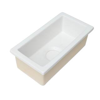 PRIVATE BRAND UNBRANDED Julie Undercounter Undermount 9.875 in. 0-Hole Single Bowl Kitchen Sink in White KS23