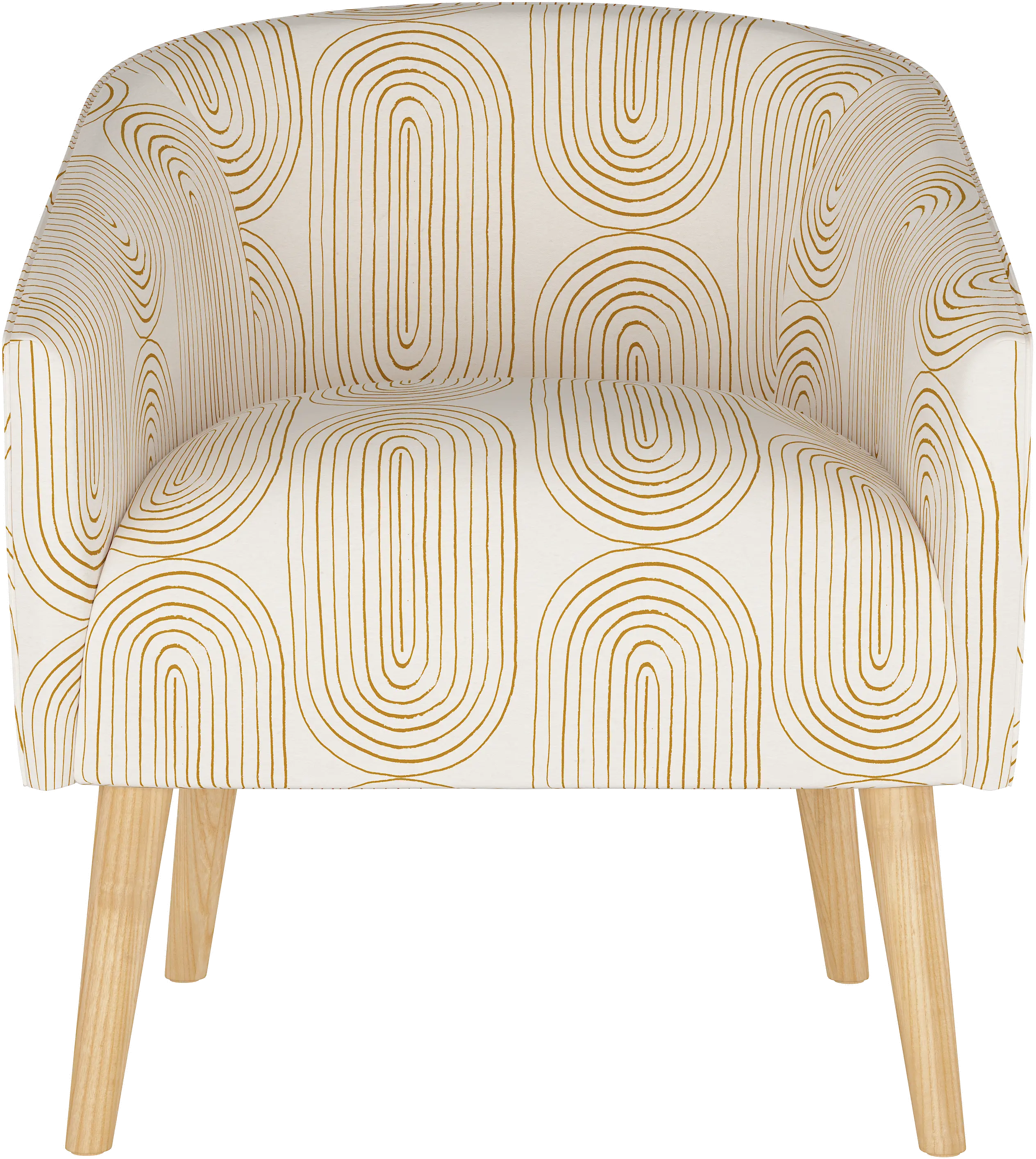 Deco Mustard Oblong Accent Chair - Skyline Furniture