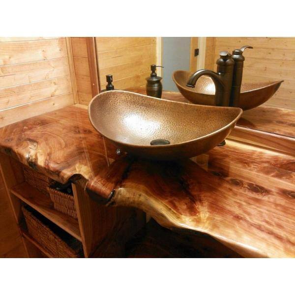 SINKOLOGY Confucius 16 Gauge 19 in. Copper Vessel Bath Sink in Antique Copper SB305-19AC