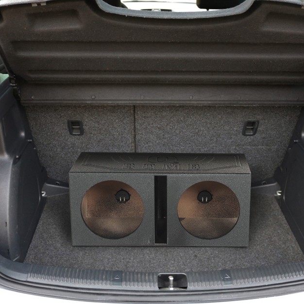 Q Power Qbomb10v Dual 10 Inch Vented Port Subwoofer Sub Box W Bedliner Spray