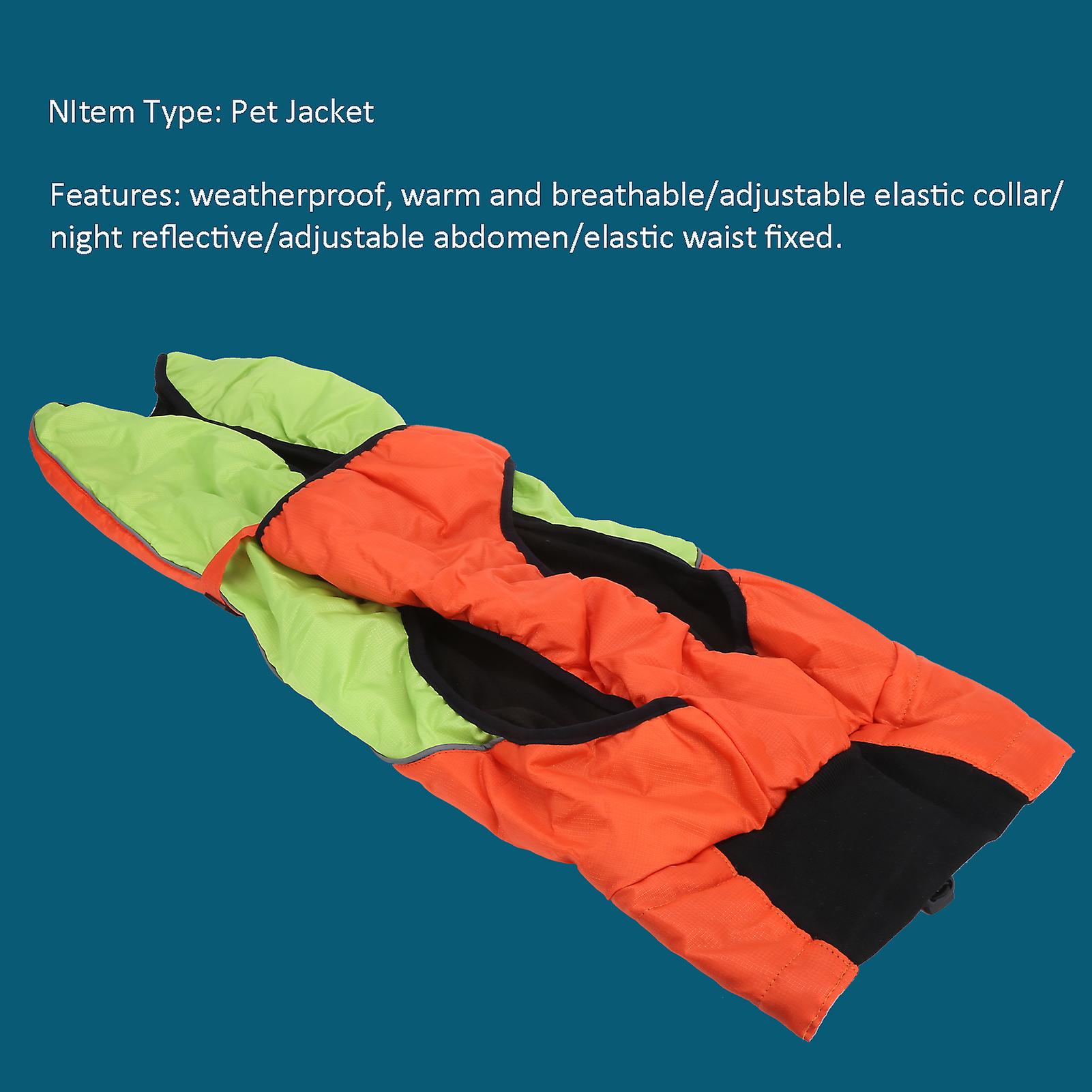 Dog Raincoat Waterproof Windproof Pet Cotton Rainwear Jacket With Reflective Strip  Pet Clothes For Large Medium Dogs[xxxx-large]