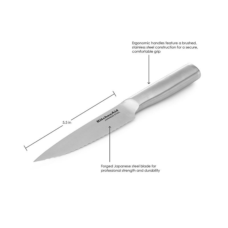 KitchenAid Gourmet 5.5-in. Serrated Utility Knife with Blade Cover