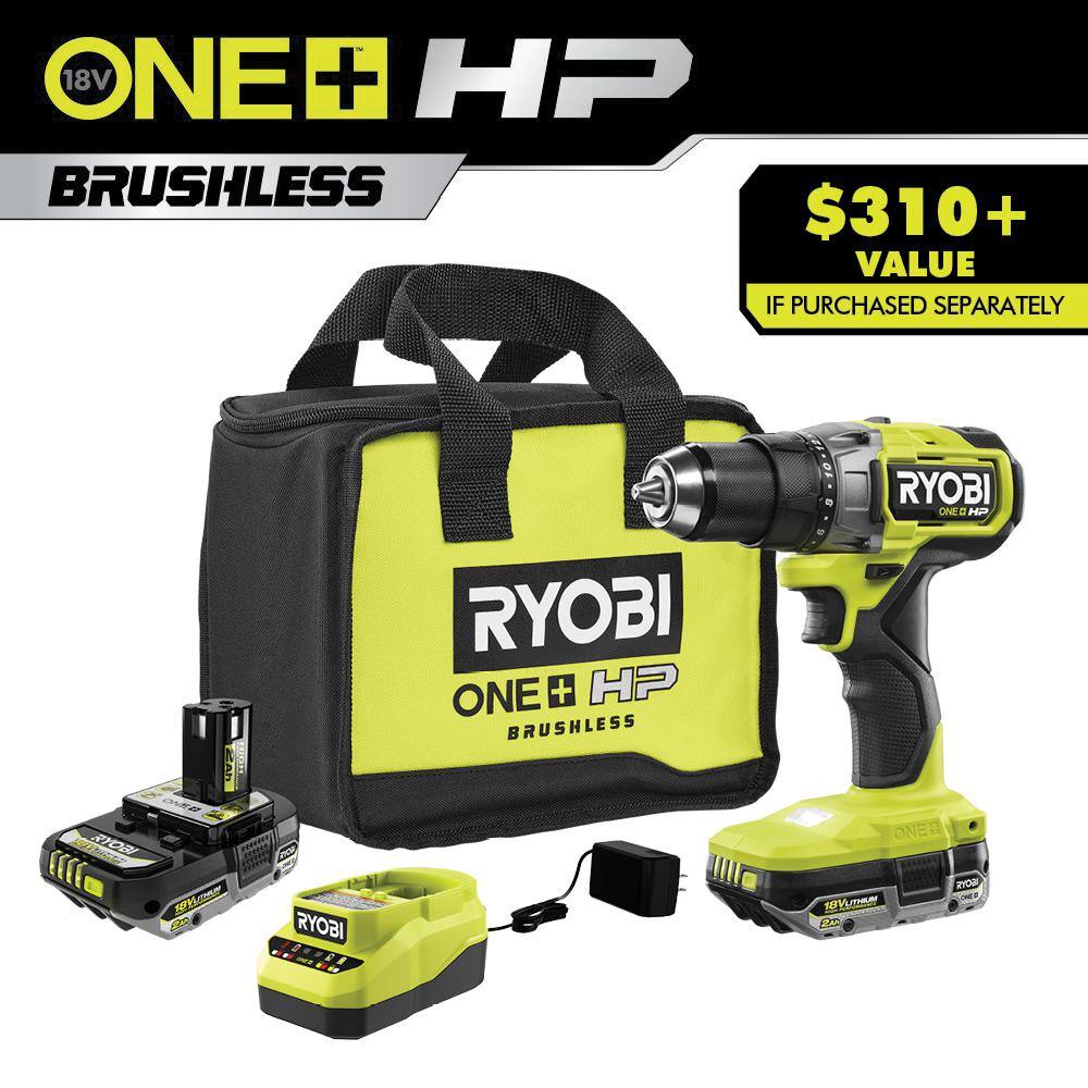 RYOBI ONE+ HP 18V Brushless Cordless 12 in. DrillDriver Kit with (1) 2.0 Ah HIGH PERFORMANCE Battery and Charger PBLDD01K1