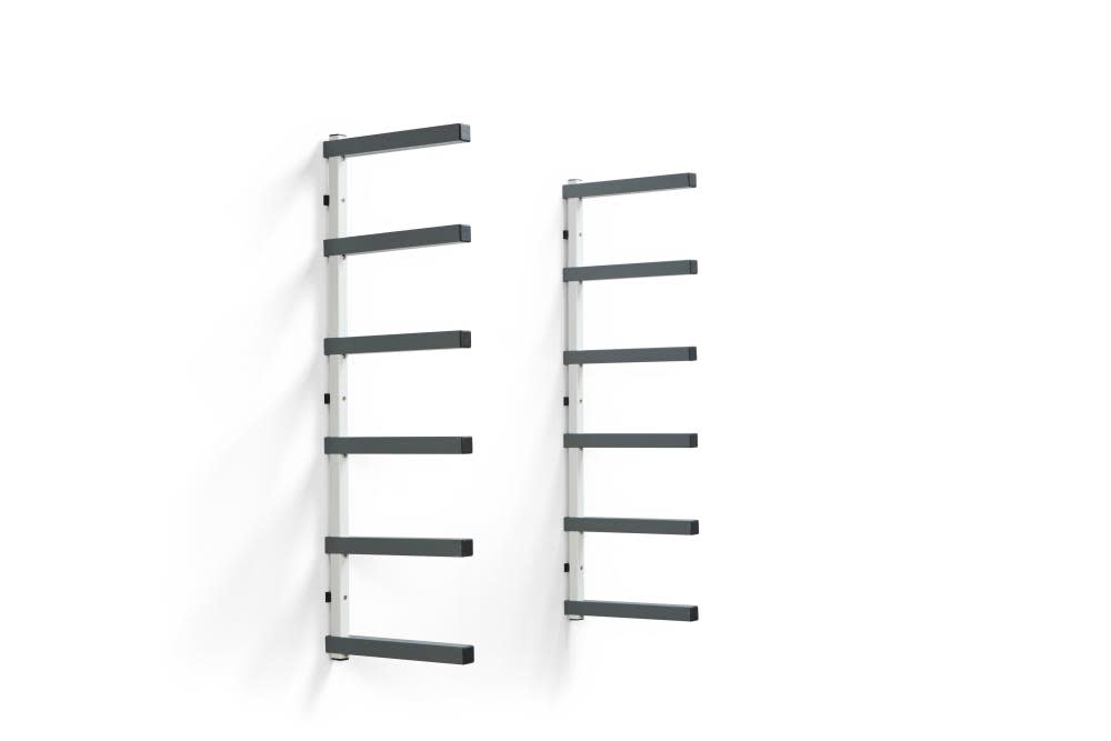 Bora Wall Mounted Storage Rack 6 Level Gray/White ;