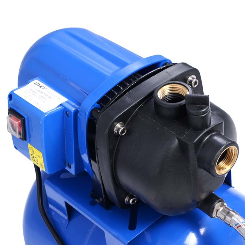 1200W 1.6HP Shallow Well Pump with Pressure Tank, 1000GPH Booster Water Pump Garden Farm Irrigation Jet Pump