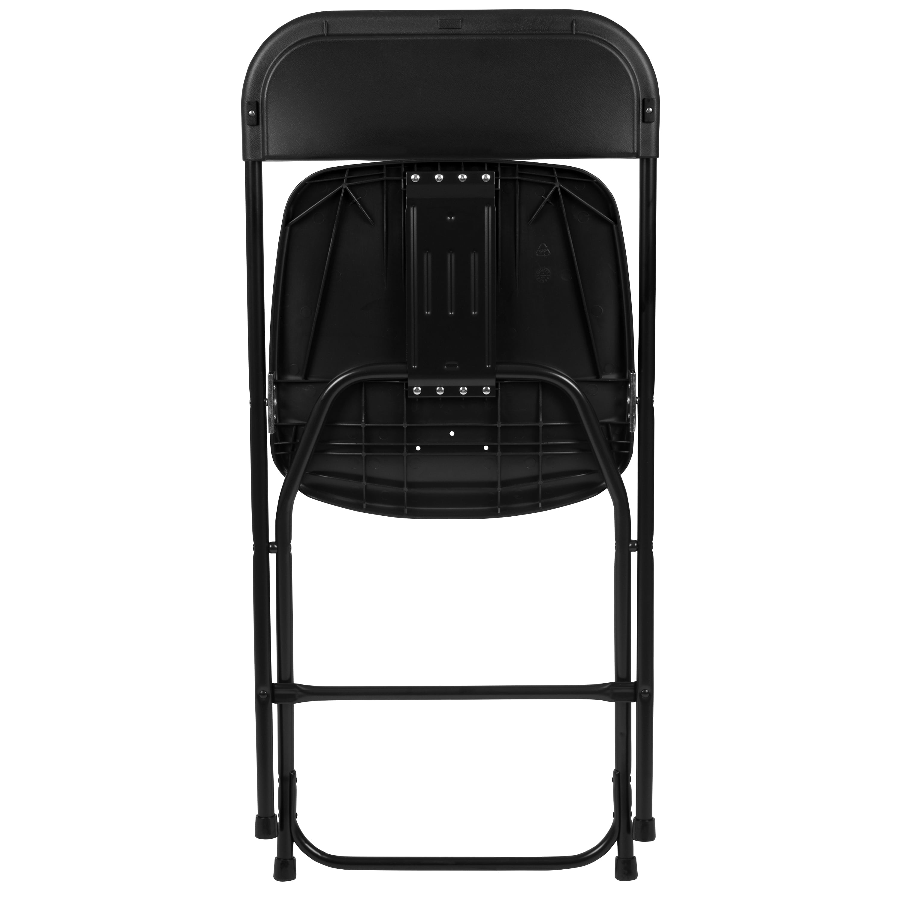 Flash Furniture Hercules™ Series Plastic Folding Chair - Black - 2 Pack 650LB Weight Capacity Comfortable Event Chair-Lightweight Folding Chair