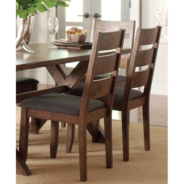 Milano Rustic Design Ladder Back Dining Chairs (Set of 2)