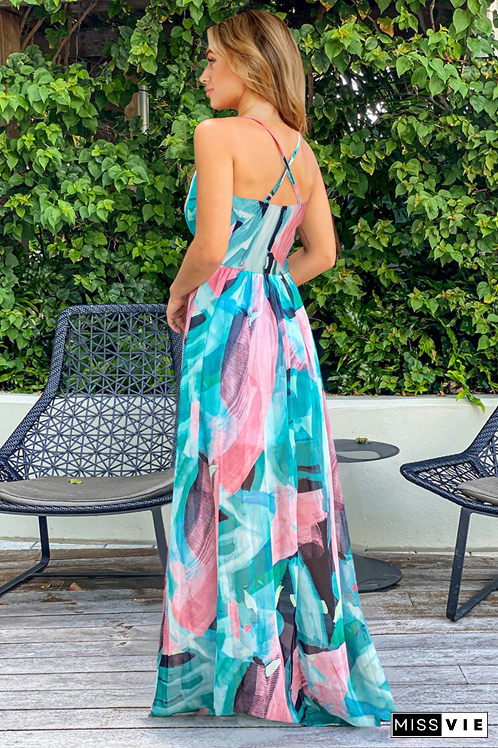 Pink Bohemia Strap Maxi Dress