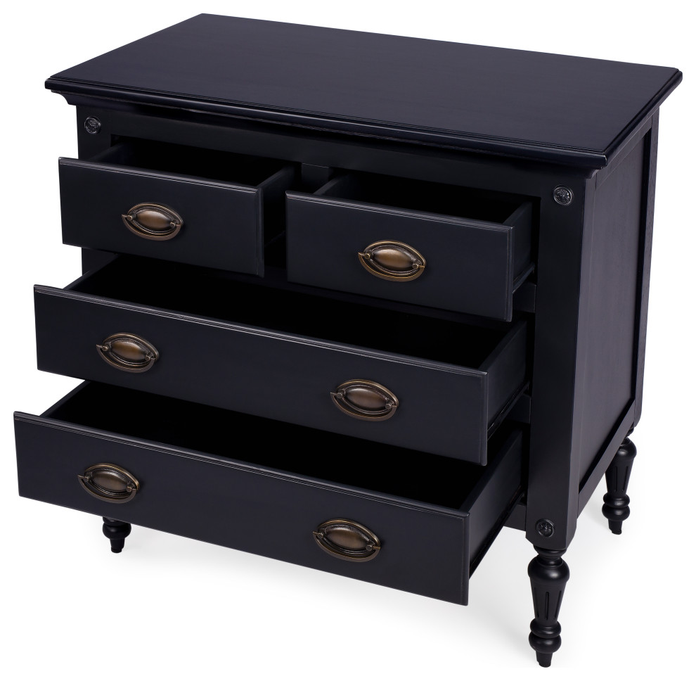 Masterpiece Drawer Chest  Black   Traditional   Accent Chests And Cabinets   by clickhere2shop  Houzz