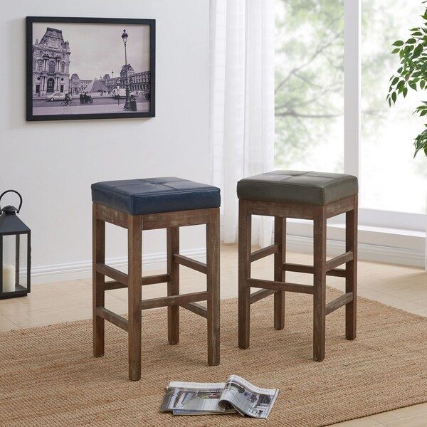 Valencia Bonded Leather Backless Counter Stool