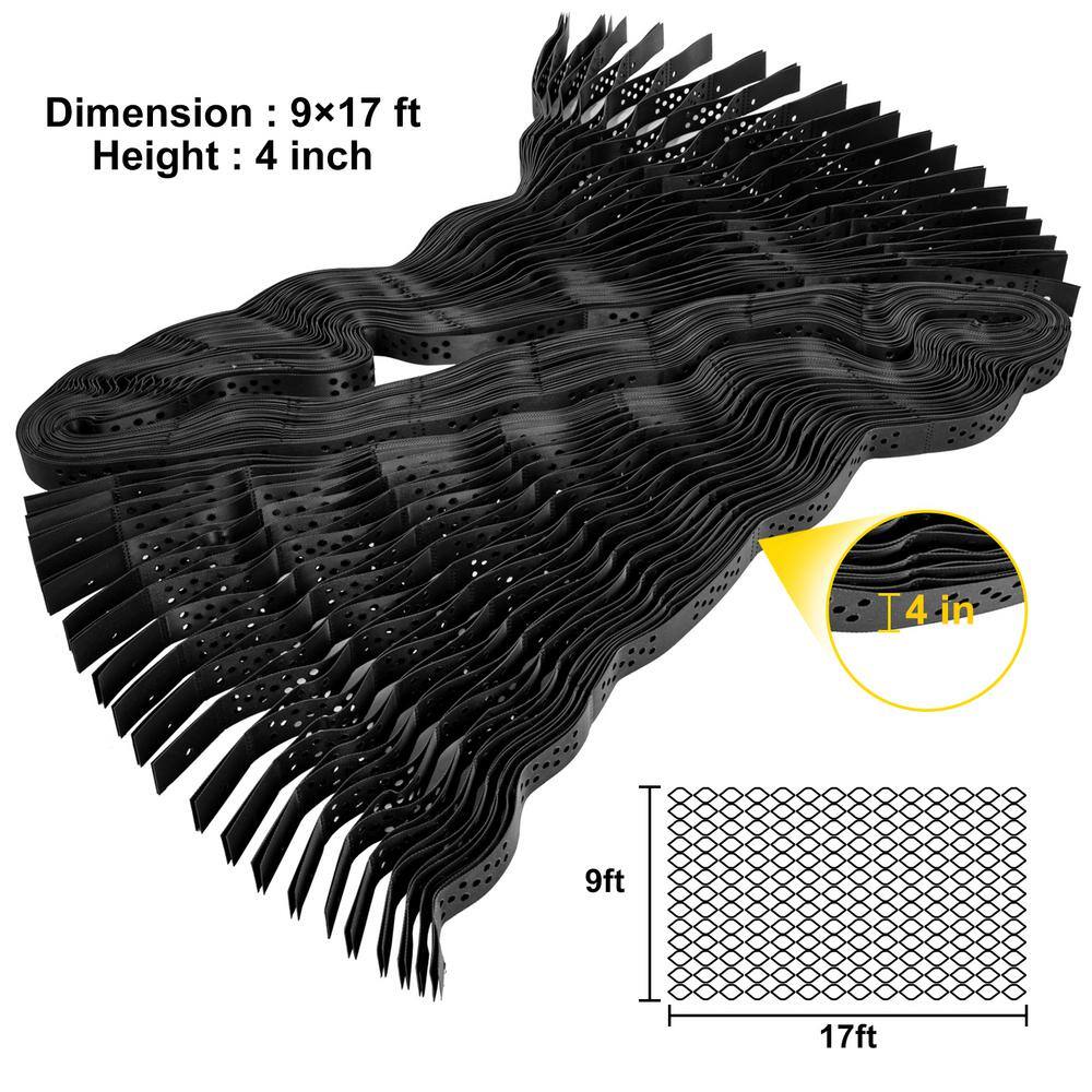 VEVOR Grass Grids 9 ft. x 17 ft. x 4 in. Geo Grid Driveway 153 sq. ft. Ground Pavers for Landscaping TGGS22CM-H1000001V0