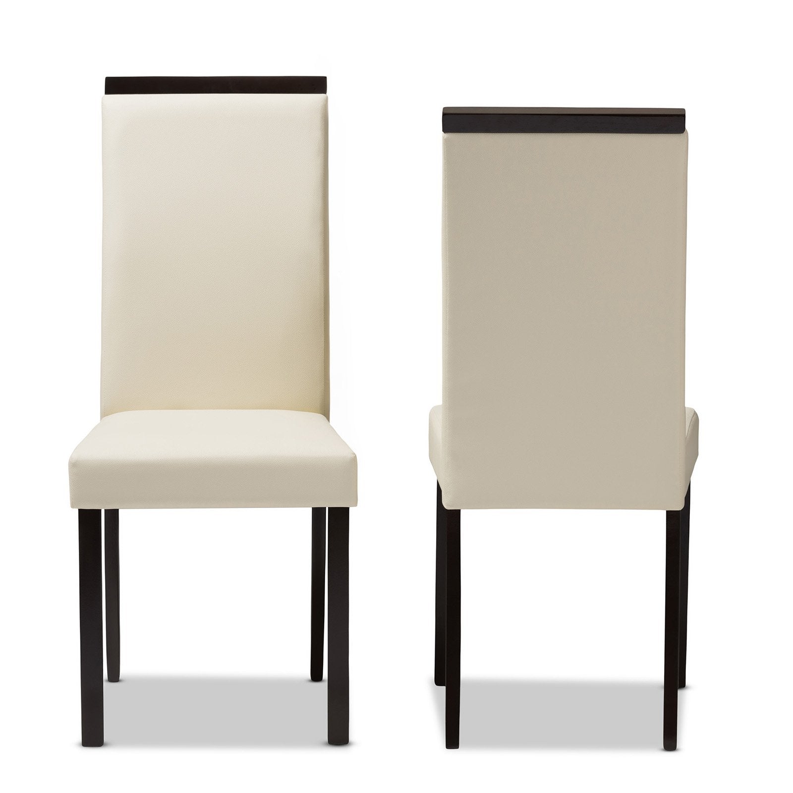 Baxton Studio Daveney Faux Leather Upholstered Dining Side Chair - Set of 2