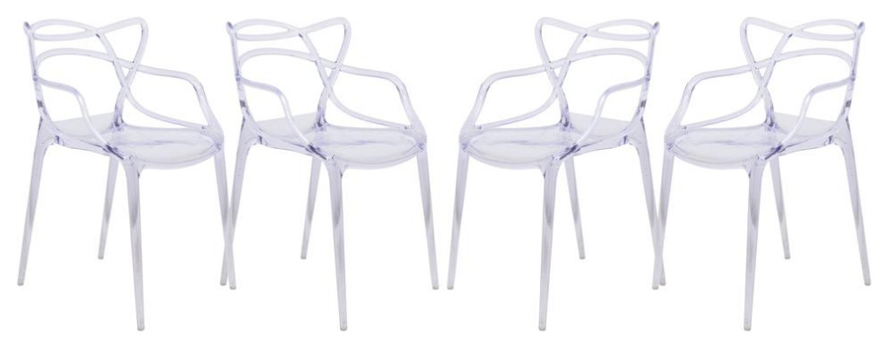 Leisuremod Milan Modern Wire Design Chair  Set Of 4 Mw17Cl4   Contemporary   Outdoor Dining Chairs   by clickhere2shop  Houzz