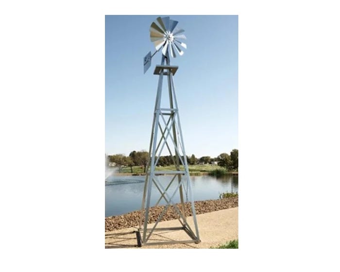 Outdoor Water Solutions Large Galvanized Backyard Windmill BYW0003