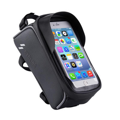 6.0 inch waterproof Cycling phone bag Bicycle top front tube Bike frame Bag with Touch Screen Phone Case