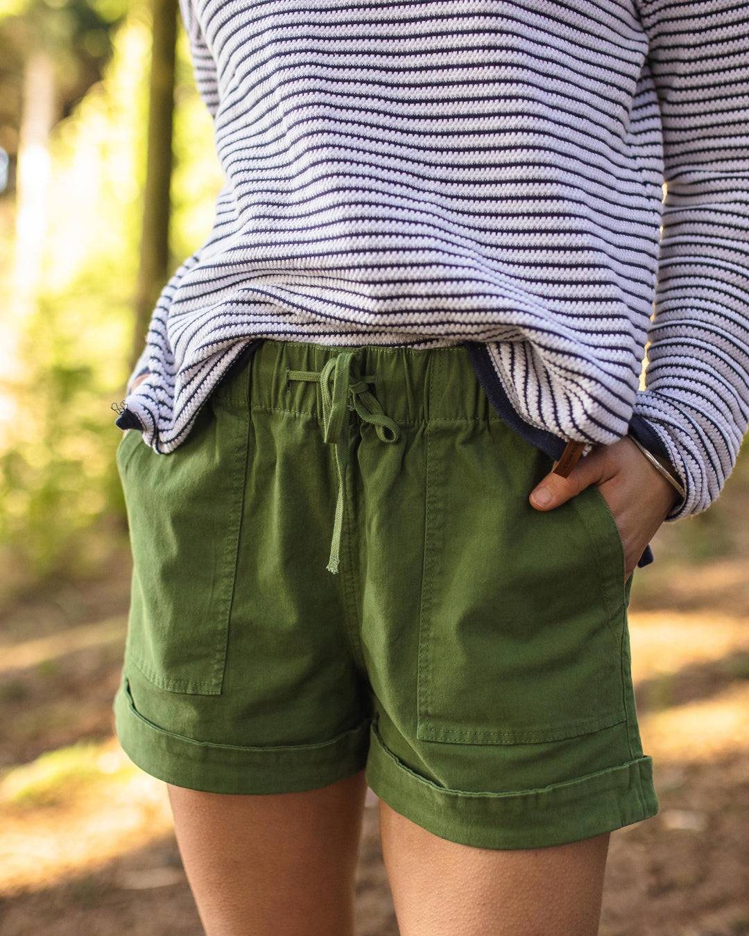 Carriso Organic Cotton Shorts - Vineyard Green