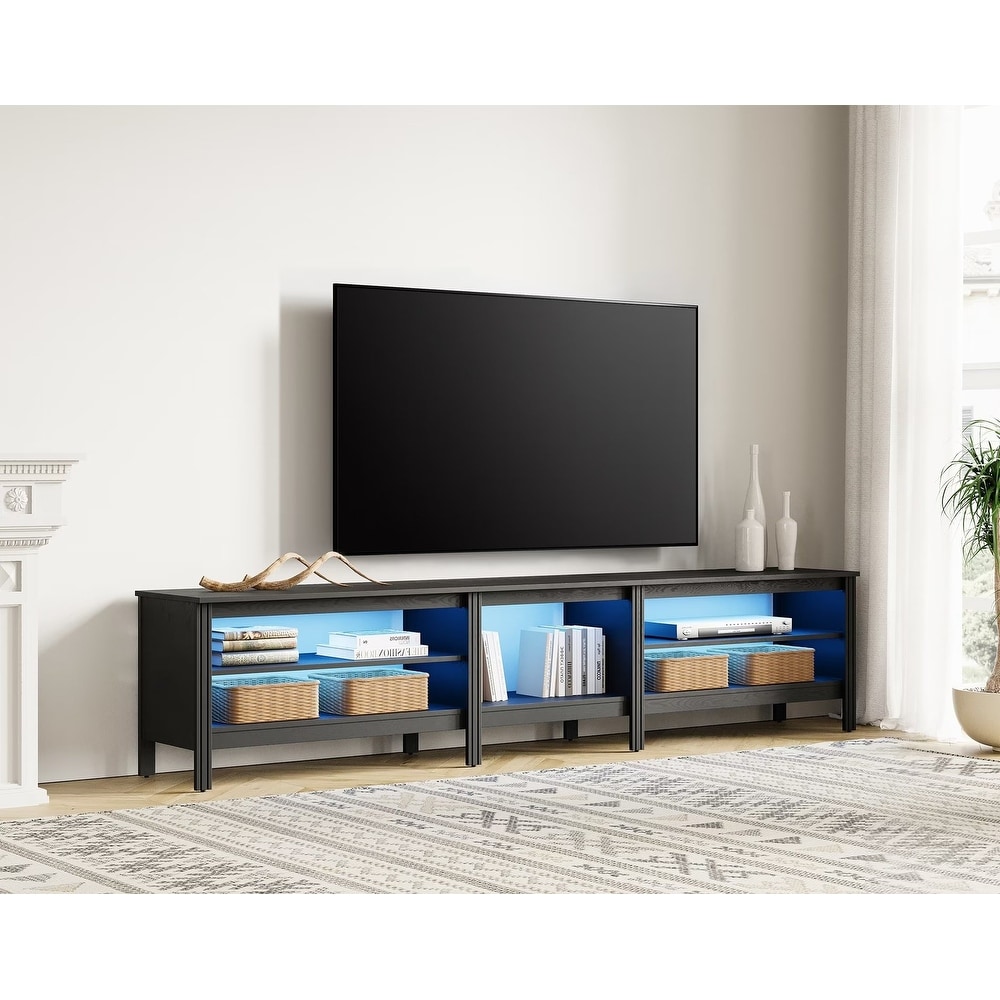 Large TV Stand for 75/85/100 Inch TV  Classic Wood TV Console Table