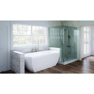 PELHAM  WHITE W-I-D-E Series Bloomfield 67 in. Acrylic Freestanding Tub in White Drain in White PW82083-W