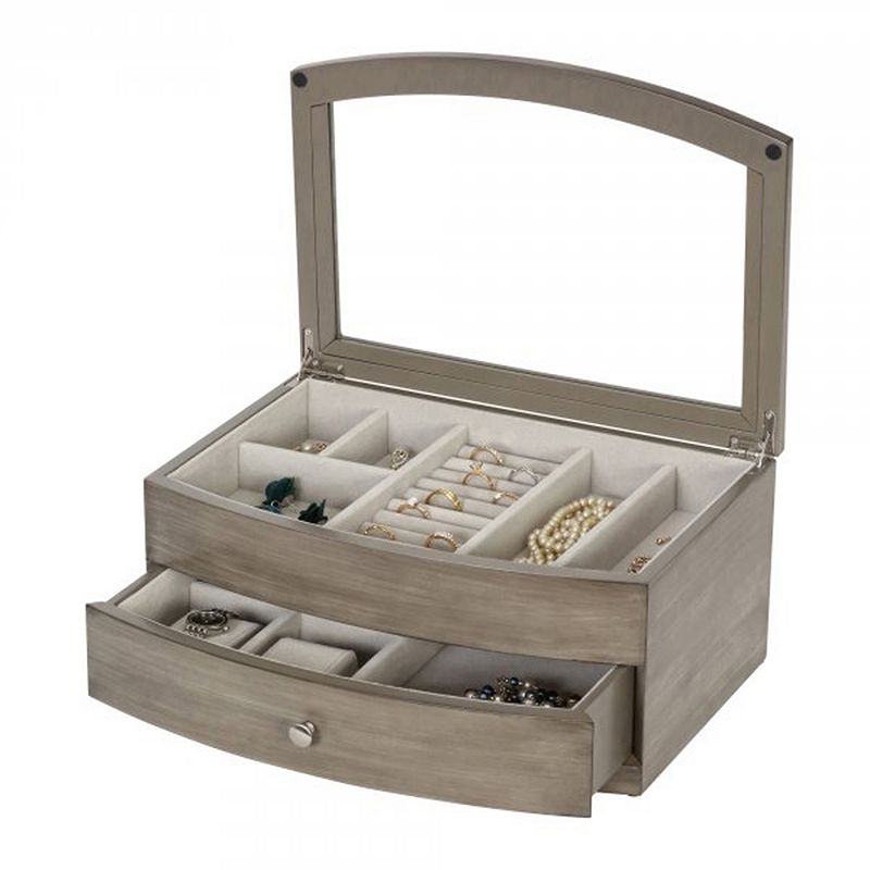 Mele and Co. Chelsea Jewelry Storage Case in Dove Gray