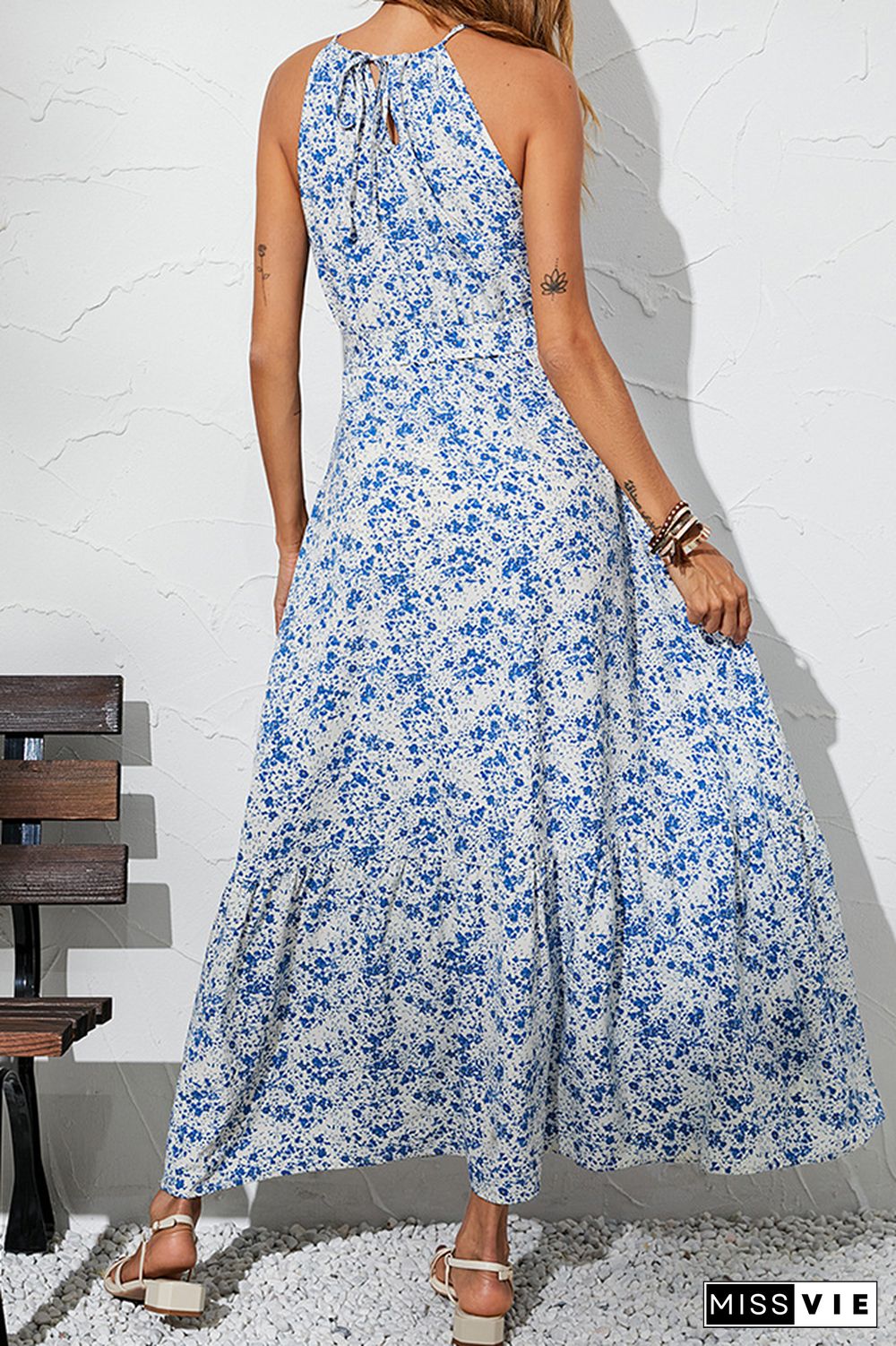 Halter Floral Long Dress Wholesale