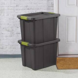 Sterilite Tuff1 Latching 18 Gal. Plastic Storage Tote Container and Lid (6-Pack) 6 x 15253V06