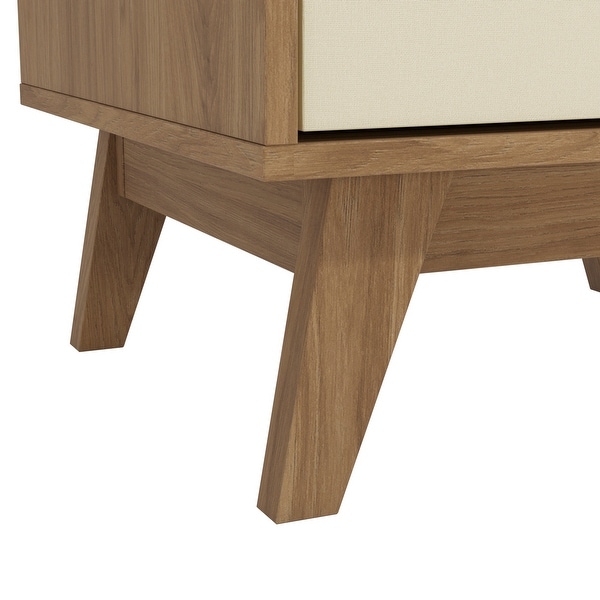 Hartford 2 Drawer Nightstand with Niche in Light Brown Crème - - 37050778