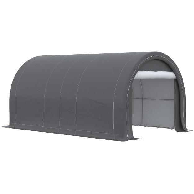 Outsunny 10 x27 X 16 x27 Carport Storage Tent Anti uv Pe Portable Garage For Car Truck Boat Motorcycle Bike Garden Tools Outdoor Work