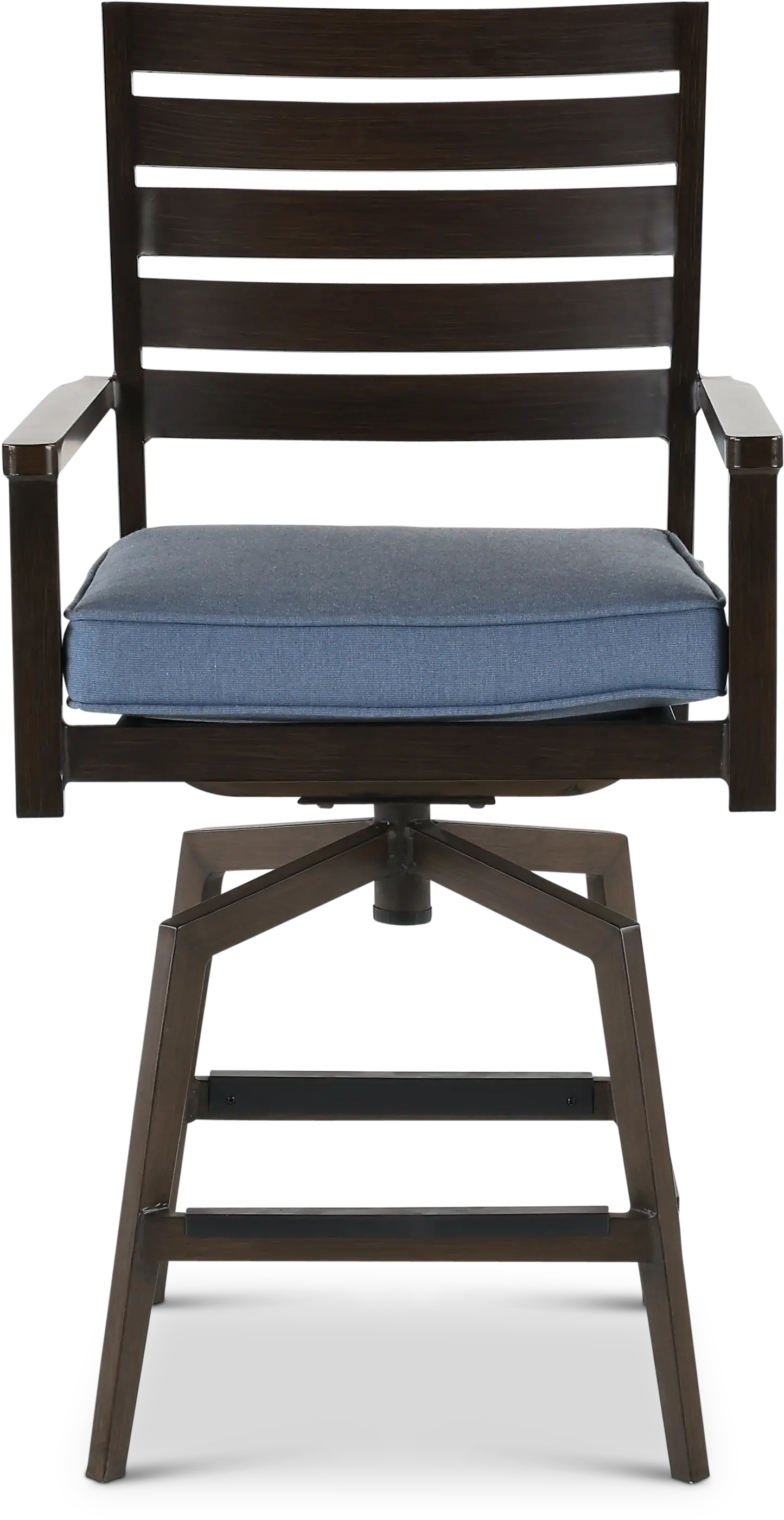 Adeline Denim Blue Swivel Outdoor Bar Stool