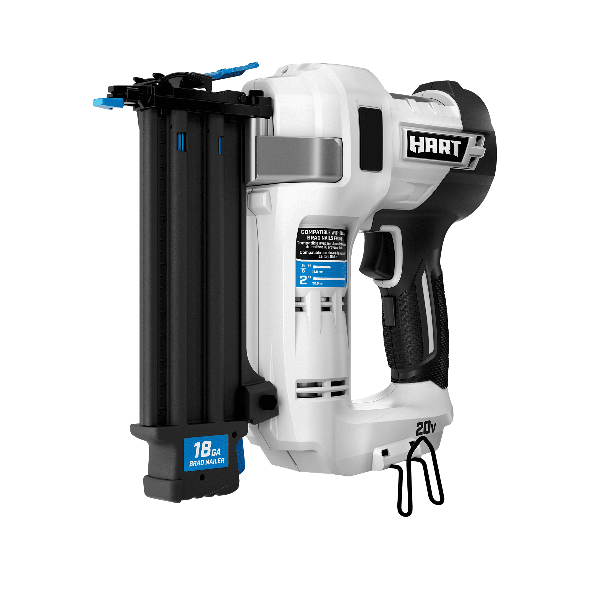 HART 20-Volt 18-Gauge 2-Inch Brad Nailer Kit (1) 20-Volt Lithium-Ion 1.5Ah Battery