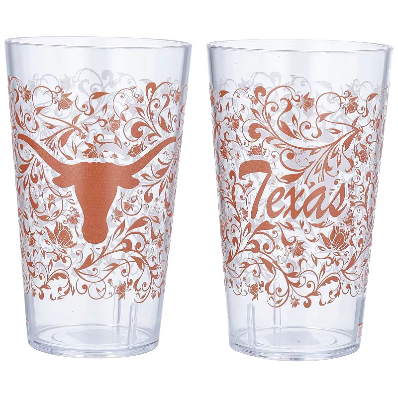 Texas Longhorns 24oz. Two-Pack Tritan Floral Tumbler Set