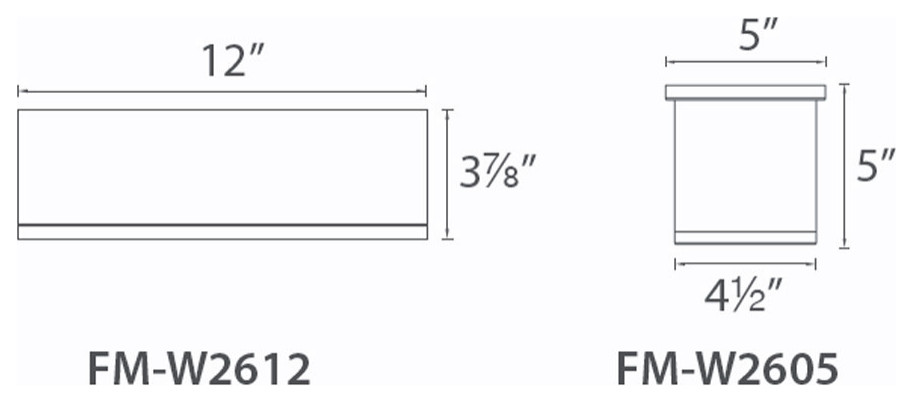 WAC Lighting FM W2612 Tube 12 quotW Indoor / Outdoor LED Flush Mount   Industrial   Outdoor Flush mount Ceiling Lighting   by Buildcom  Houzz