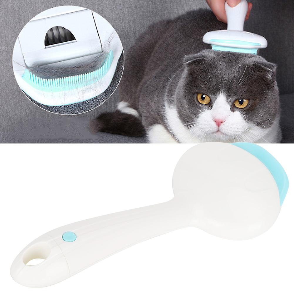 Cat Dog Comb Grooming Open Knot Knife Brush Pet Floating Hair Removal Toolgreen