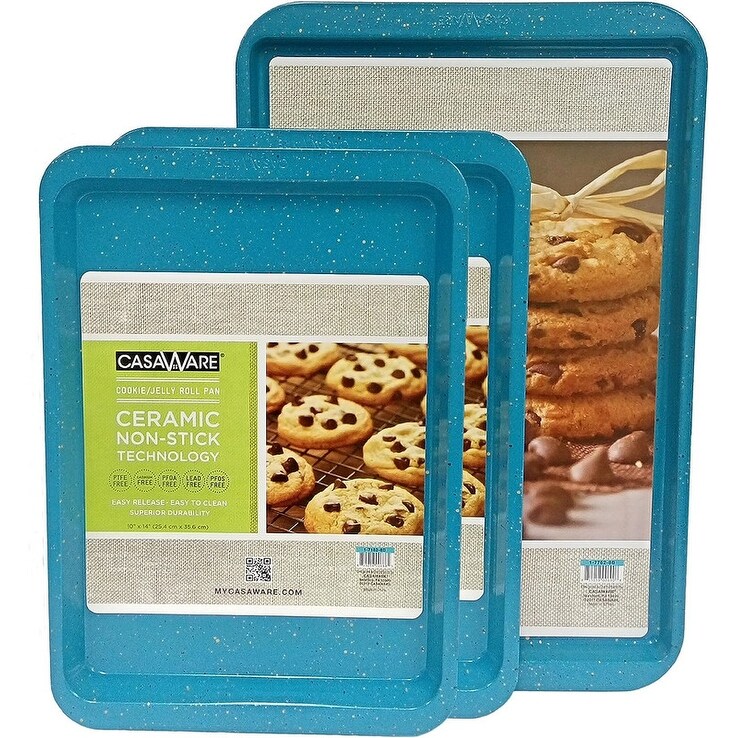 casaWare 3pc Multi Size Cookie Sheet/Jelly Roll Pan Set