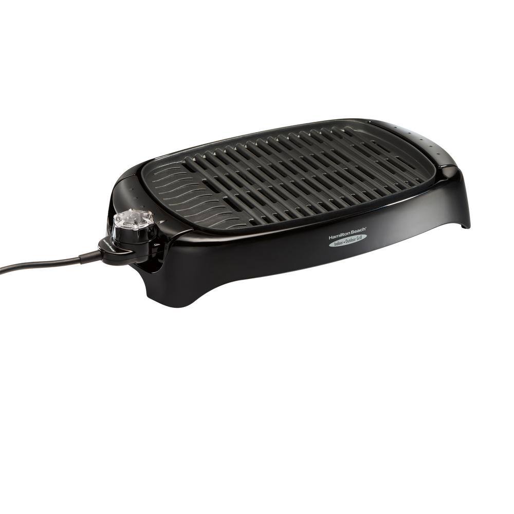 Hamilton Beach Health Smart 125 sq. in. in Black Metal Indoor Grill 31605N