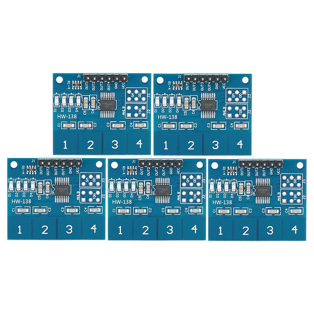 5pcs Touch Switch Module Ttp224 Capacitive 4 Channels Digital Sensor Electrical Equipment