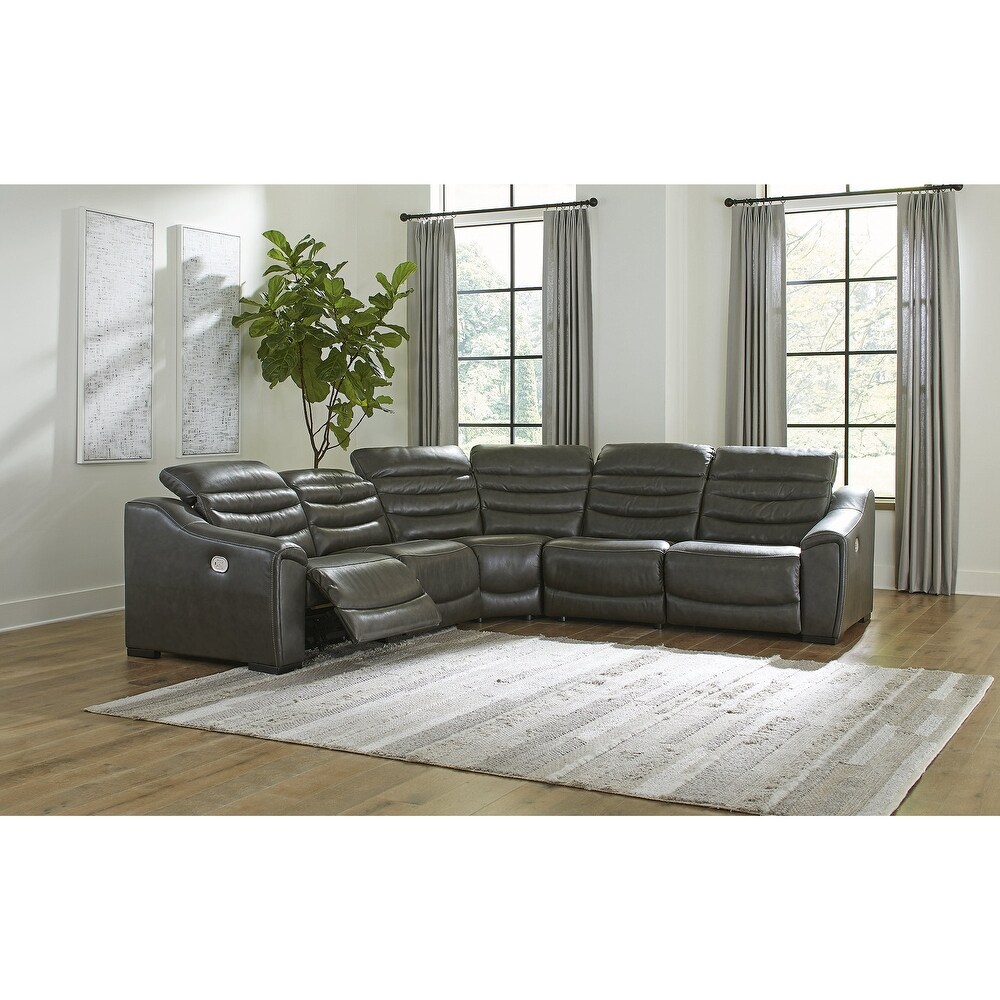 Signature Design by Ashley Center Line 5 Piece Power Reclining Sectional   105\