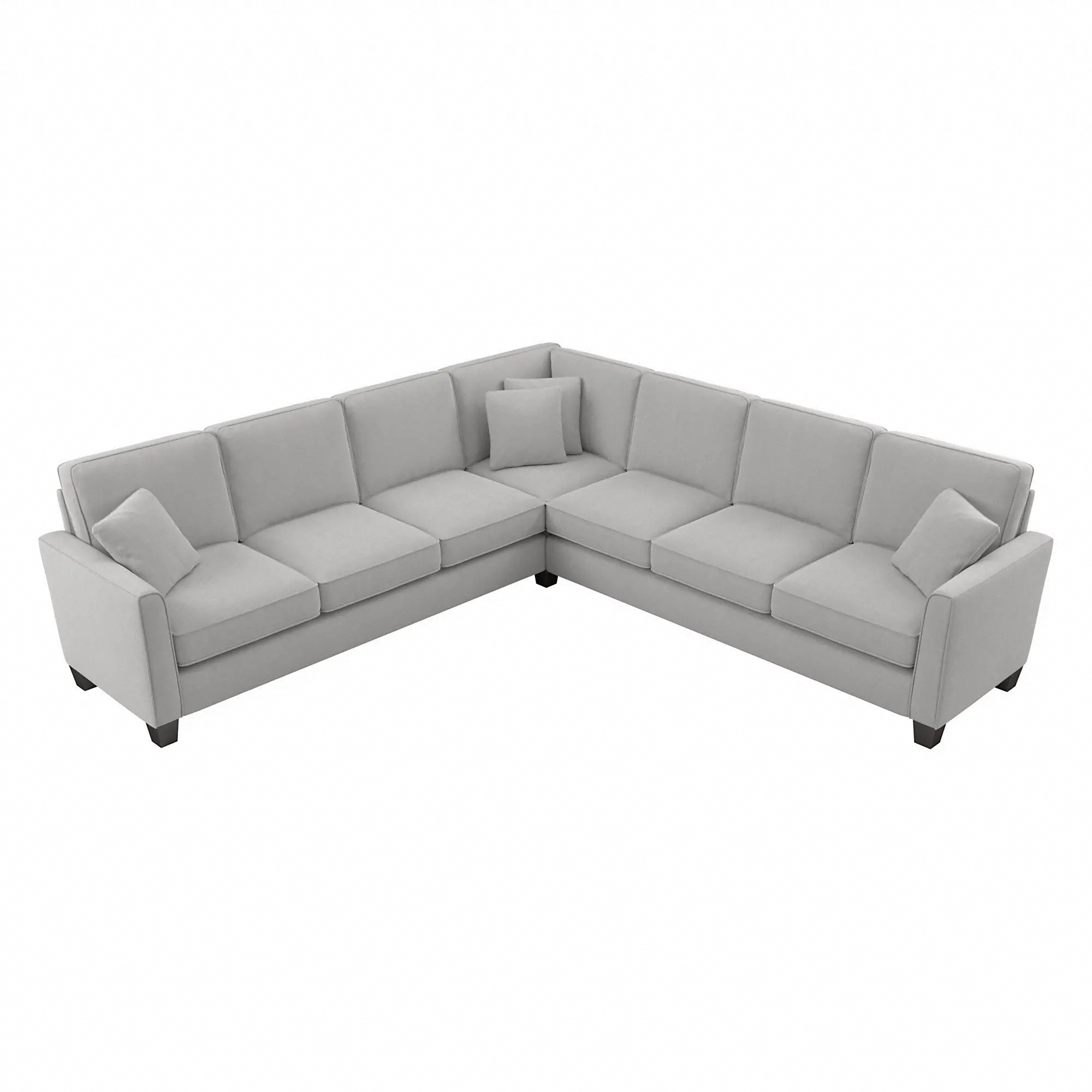 Flare Light Gray Microsuede L Shaped Sectional - Bush Furniture