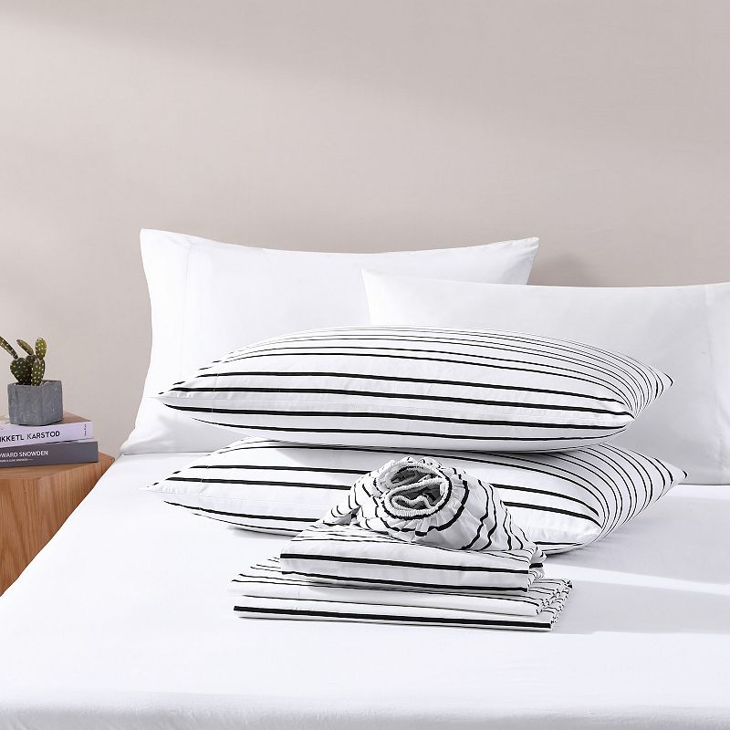 City Scene Pinstripe Sheet Set