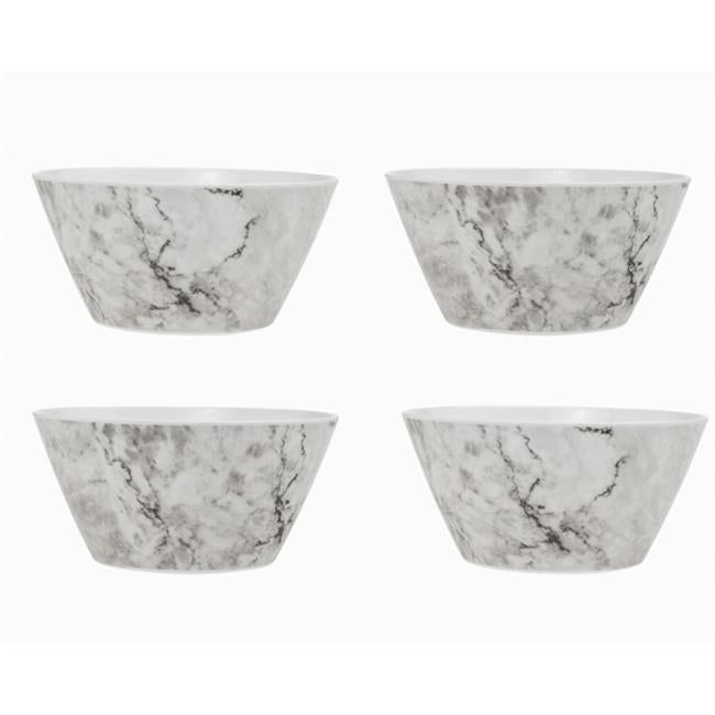 Godinger 12413 6 in. Melamine Marble Bowl - Set of 4