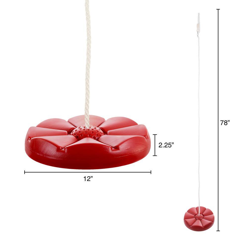 Hey! Play! Red Disc Swing for Kids Playset HW3500012