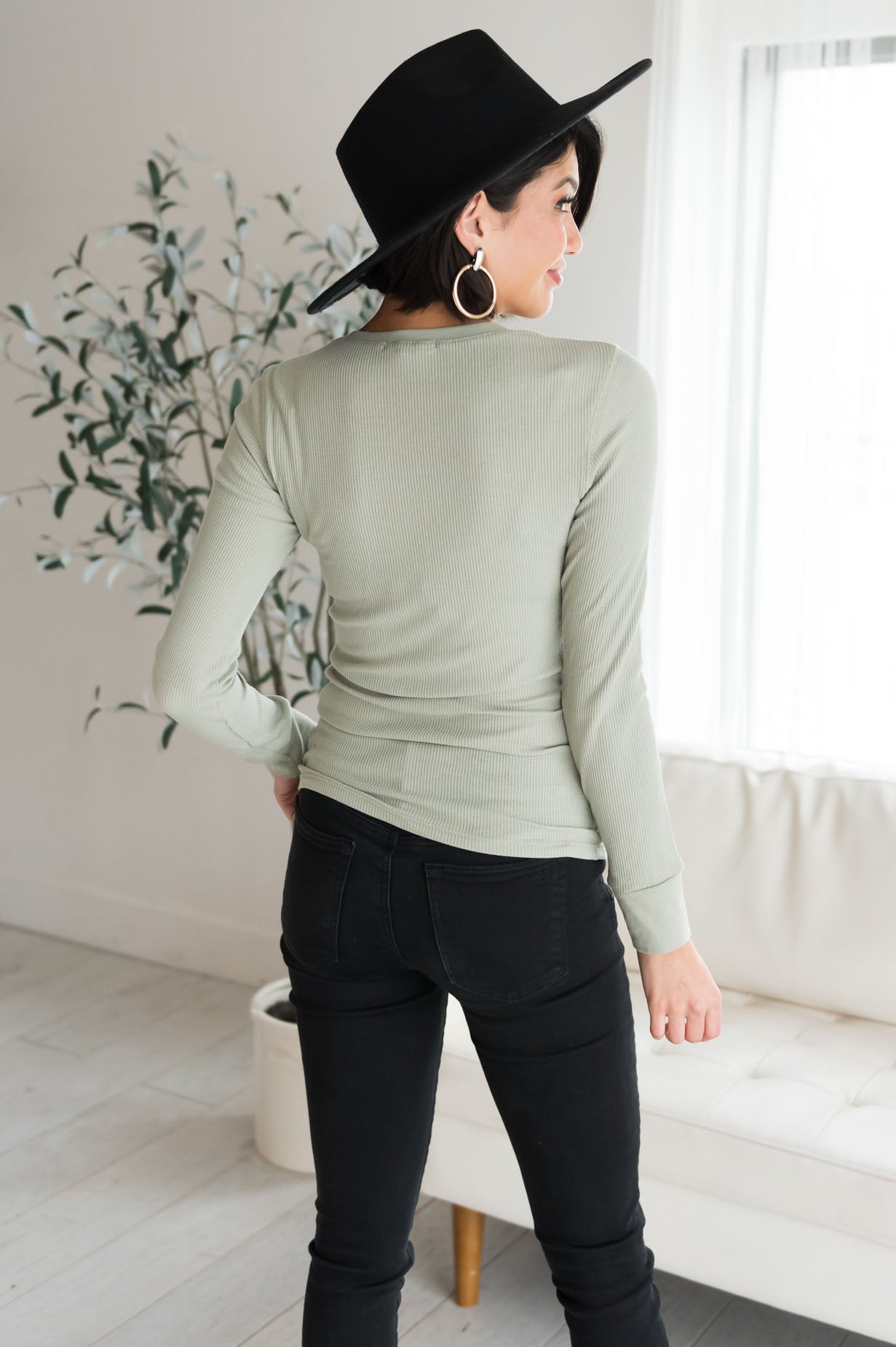 Changing Skies Modest Thermal Henley Top