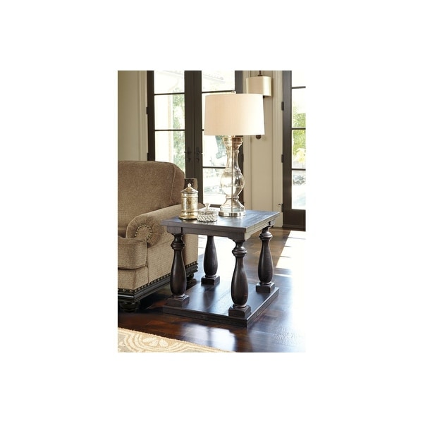 Ashley T880-3 Mallacar Black Rectangular End Table