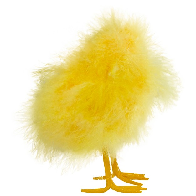 Northlight 5 Furry Chick Facing Left Spring Easter Figure Yellow